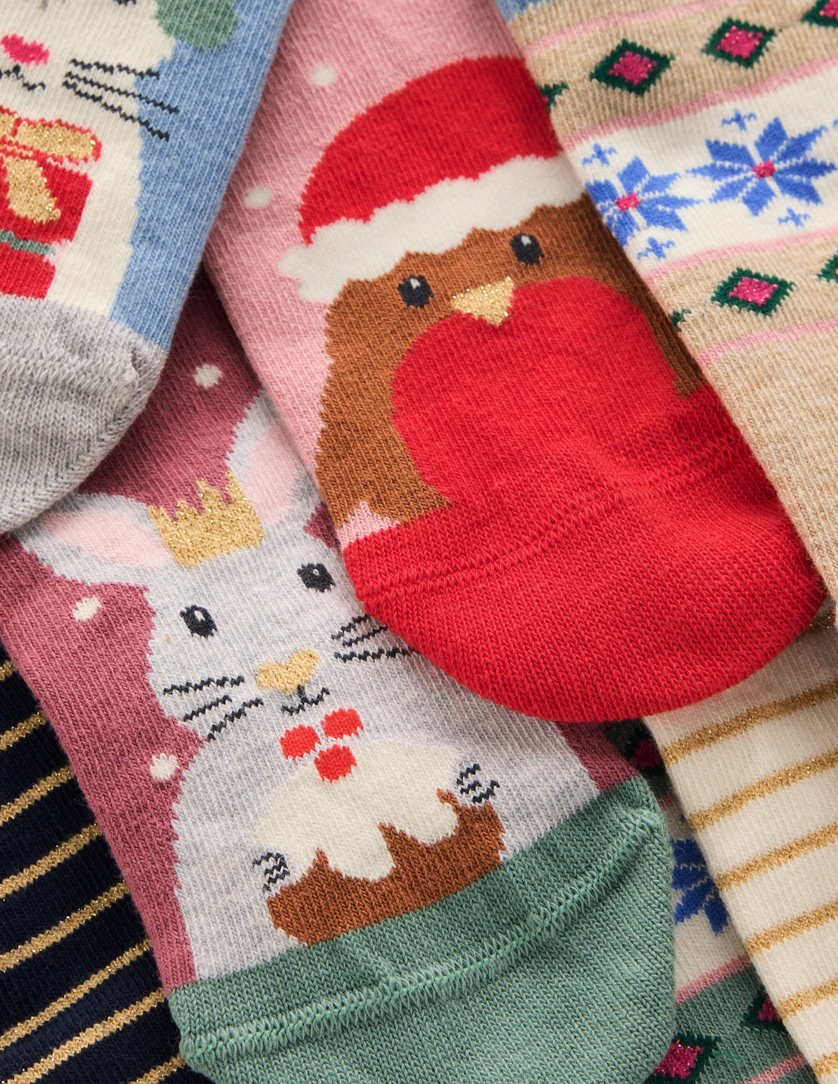 Socken im 7er-Pack-Festlich Tiere-2