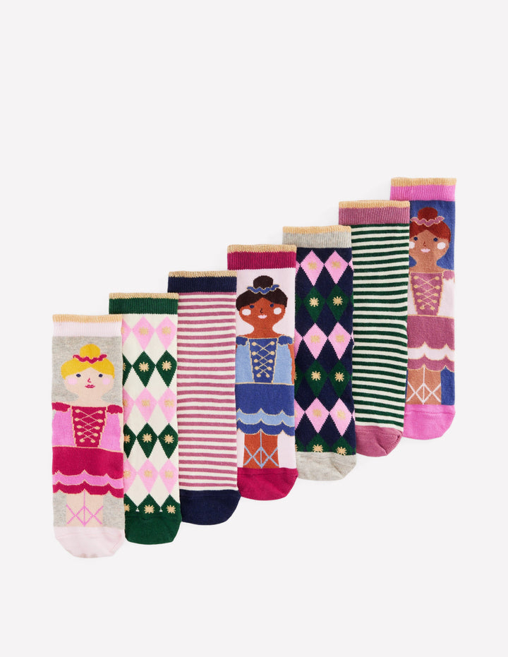 7 paires de chaussettes-Ballet casse-noisette