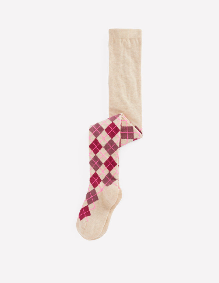 Gemusterte Strumpfhose-Argyle-Muster