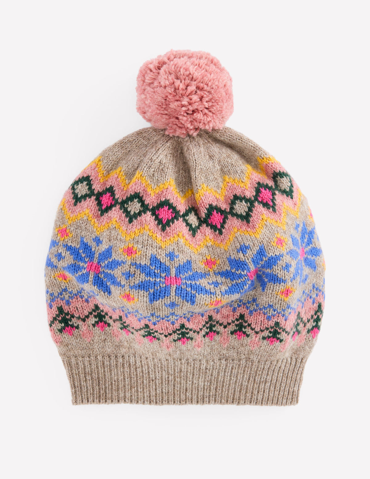 Béret motif jacquard-Gris agate-1
