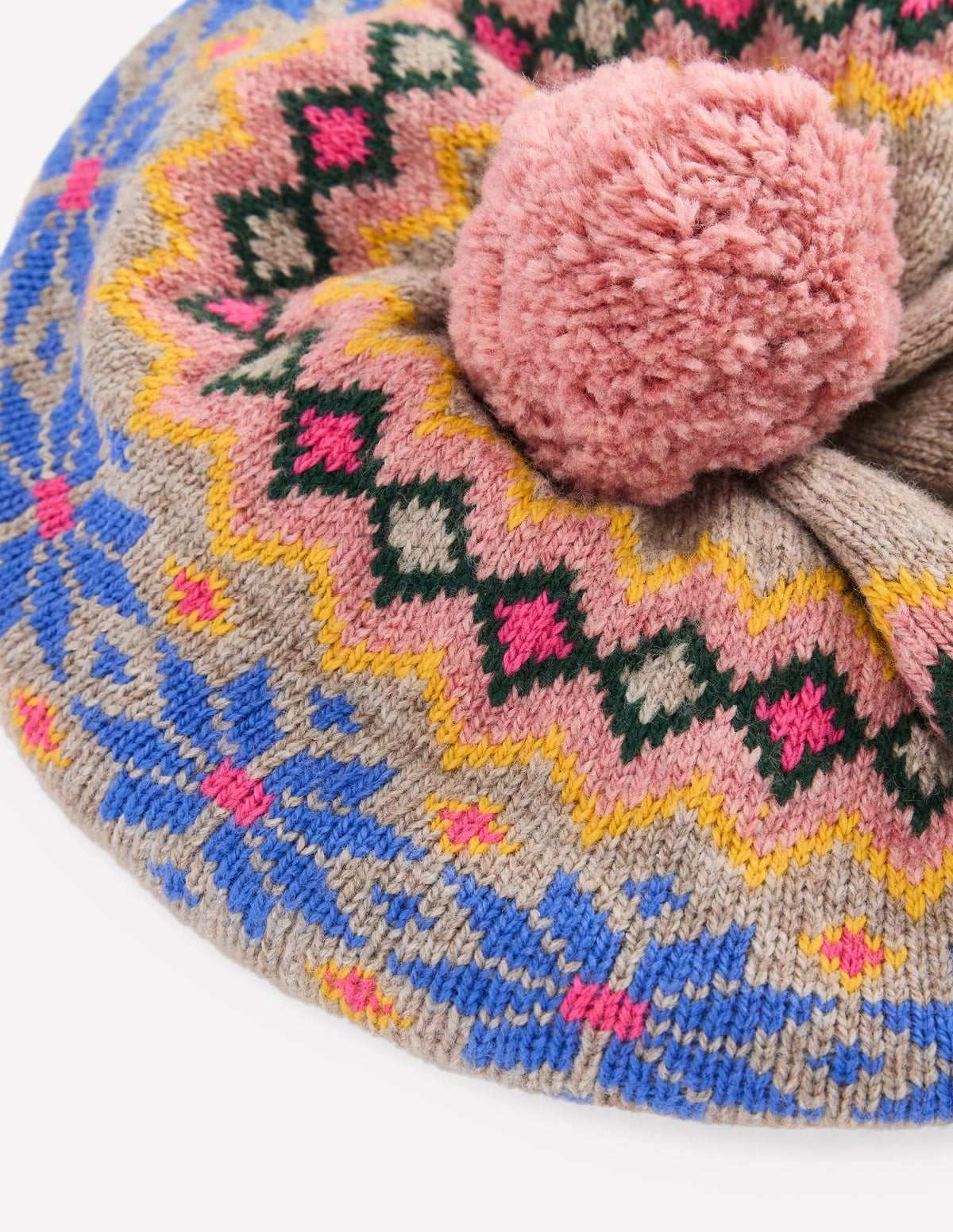 Béret motif jacquard-Gris agate-2