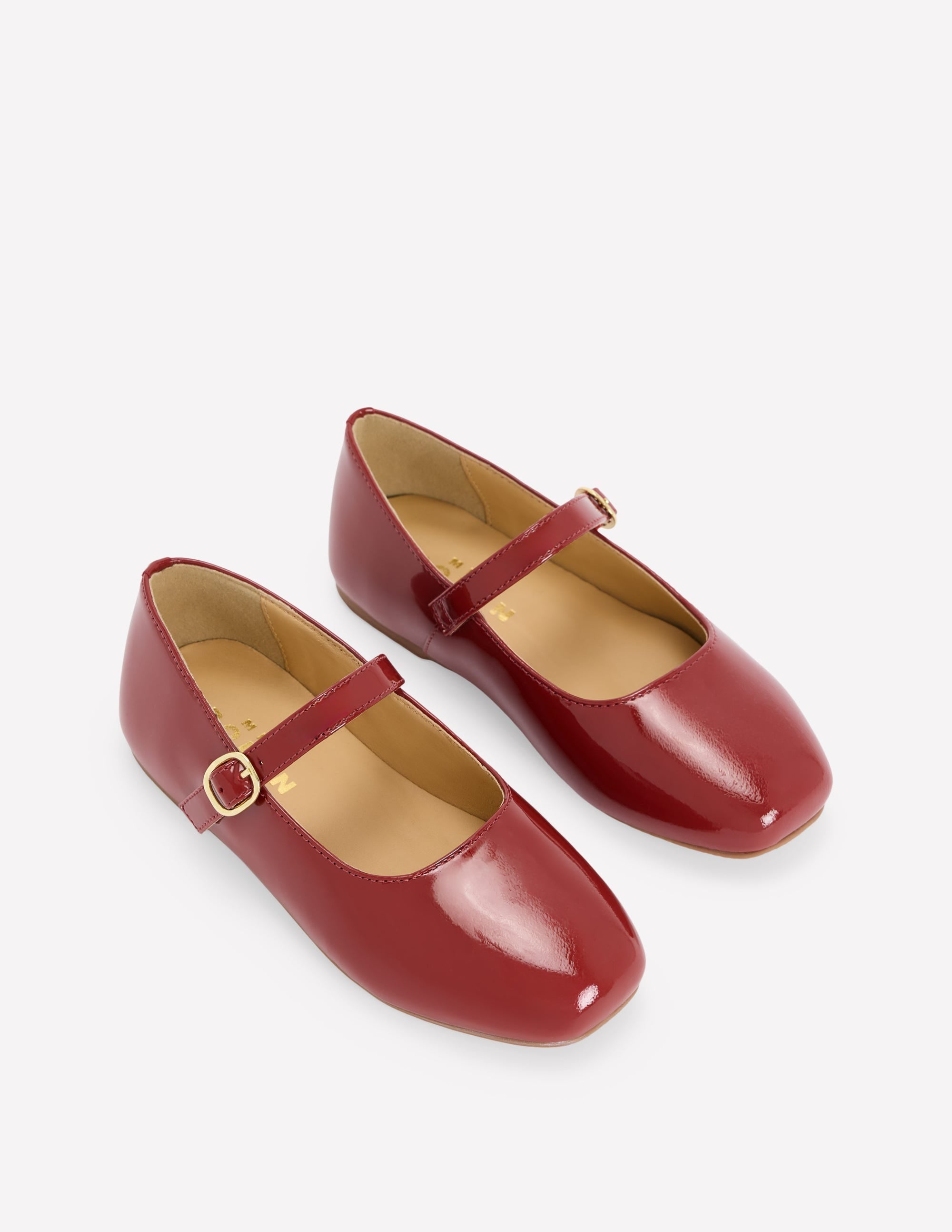 Mary Janes mit eckiger Zehenpartie-Braun-Orange - Image 2