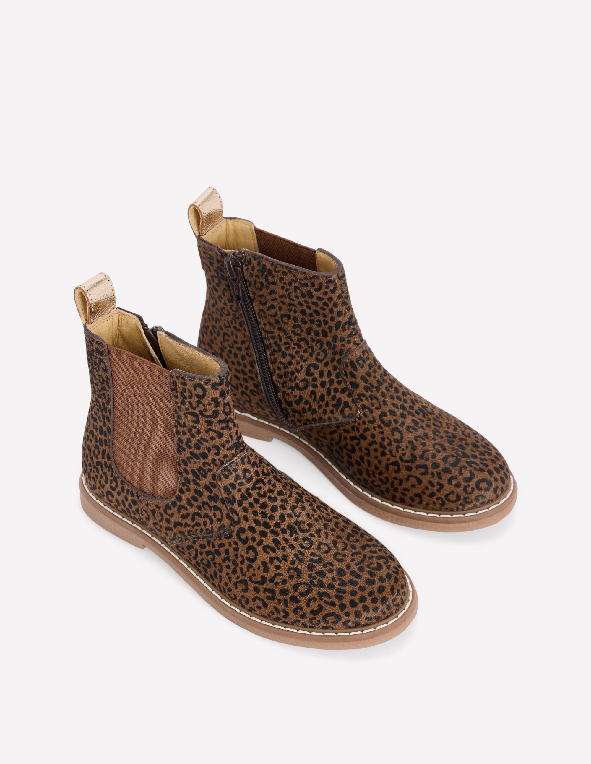 Chelsea-Stiefel aus Leder-Mohair, Leopardenmuster - Image 2