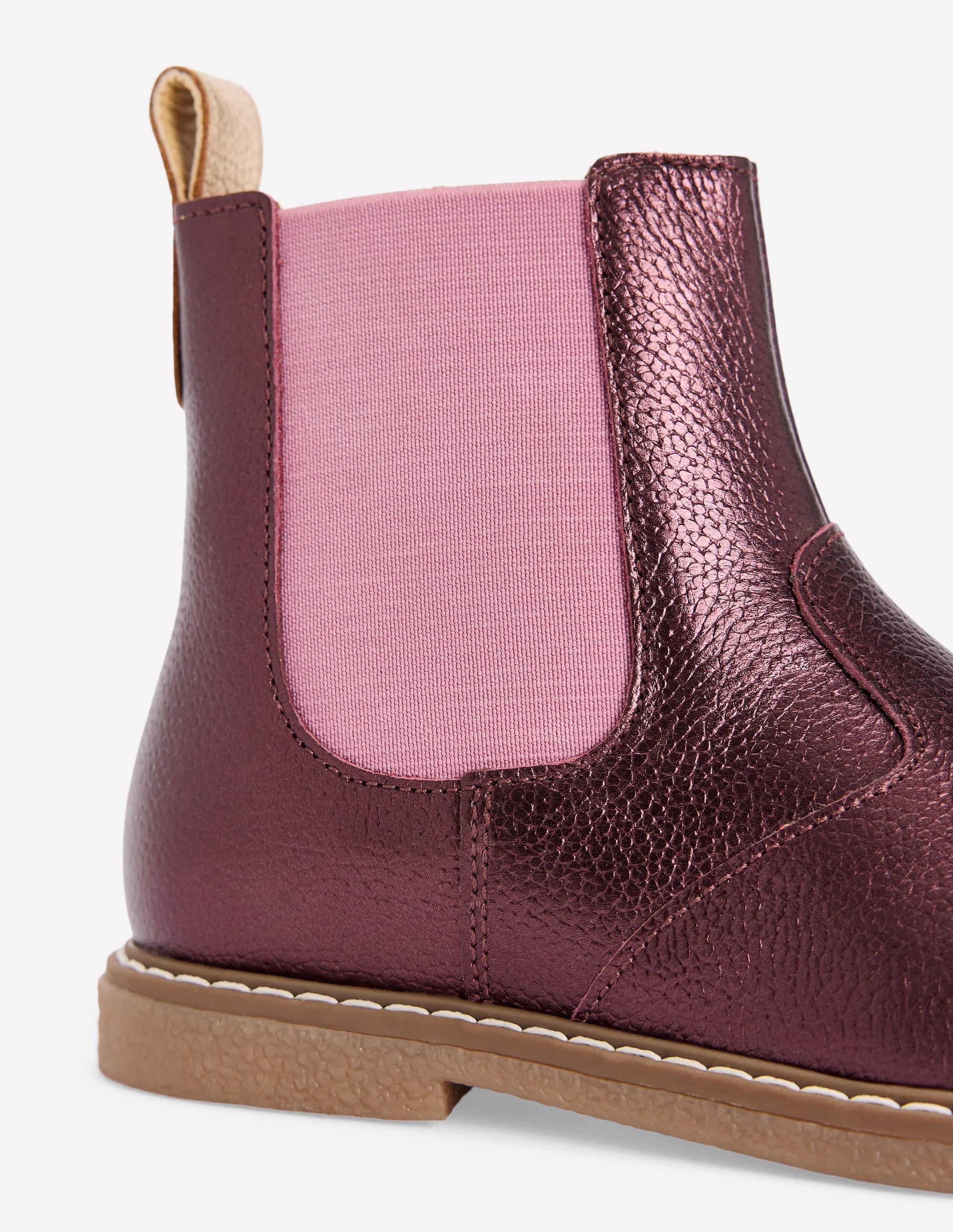 Chelsea-Stiefel aus Leder-Metallisch - Image 3