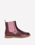 Chelsea-Stiefel aus Leder-Metallisch