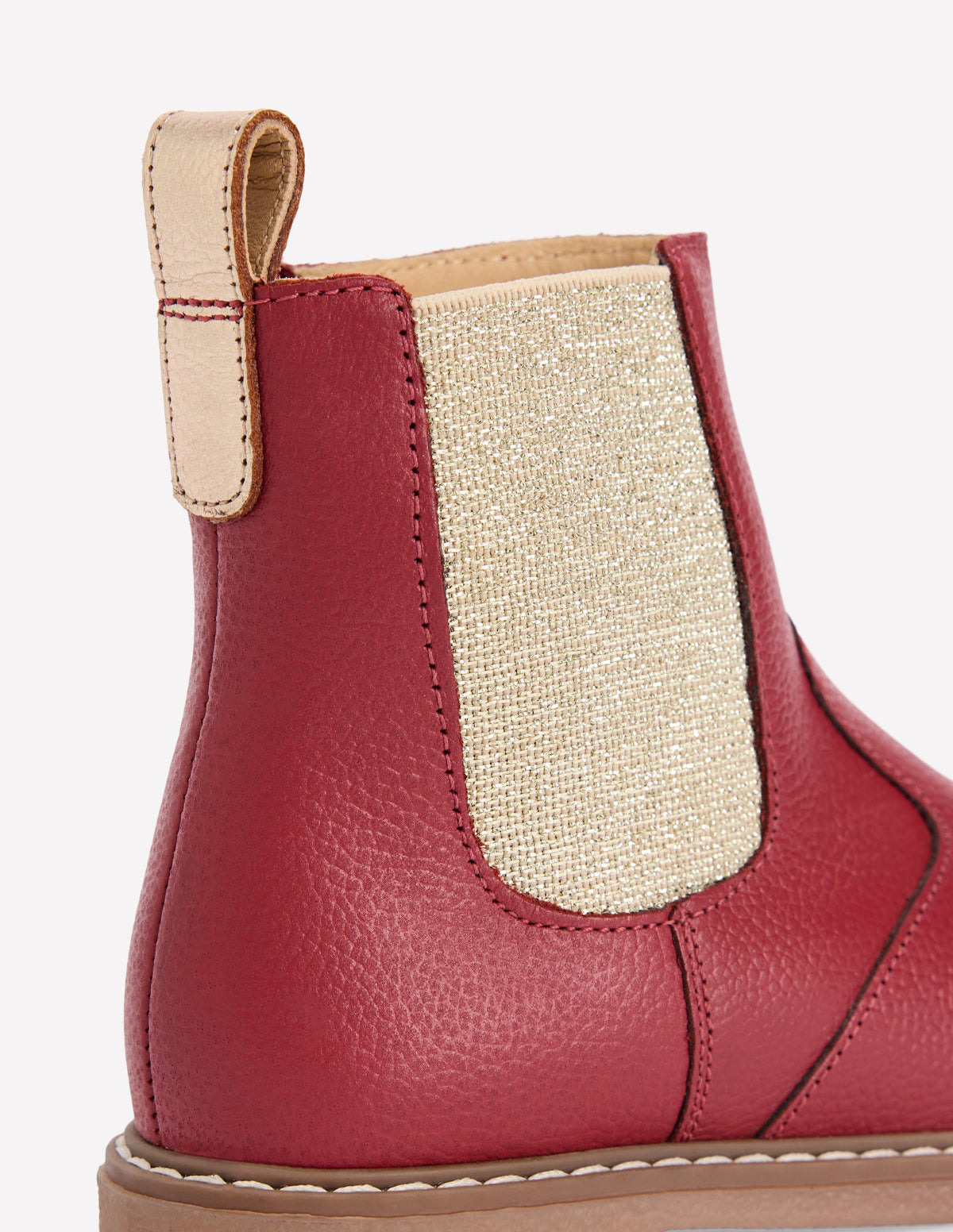 Chelsea-Stiefel aus Leder-Purpurrot-3