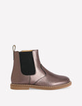 Chelsea-Stiefel aus Leder-Silber
