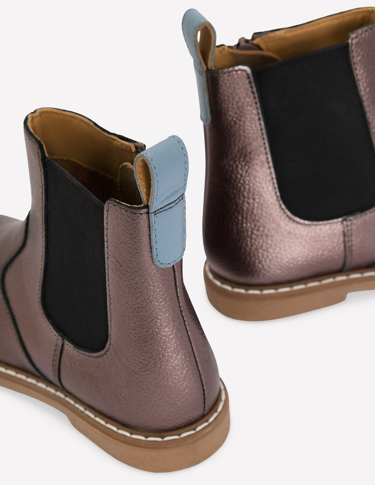Chelsea-Stiefel aus Leder-Silber - Image 3