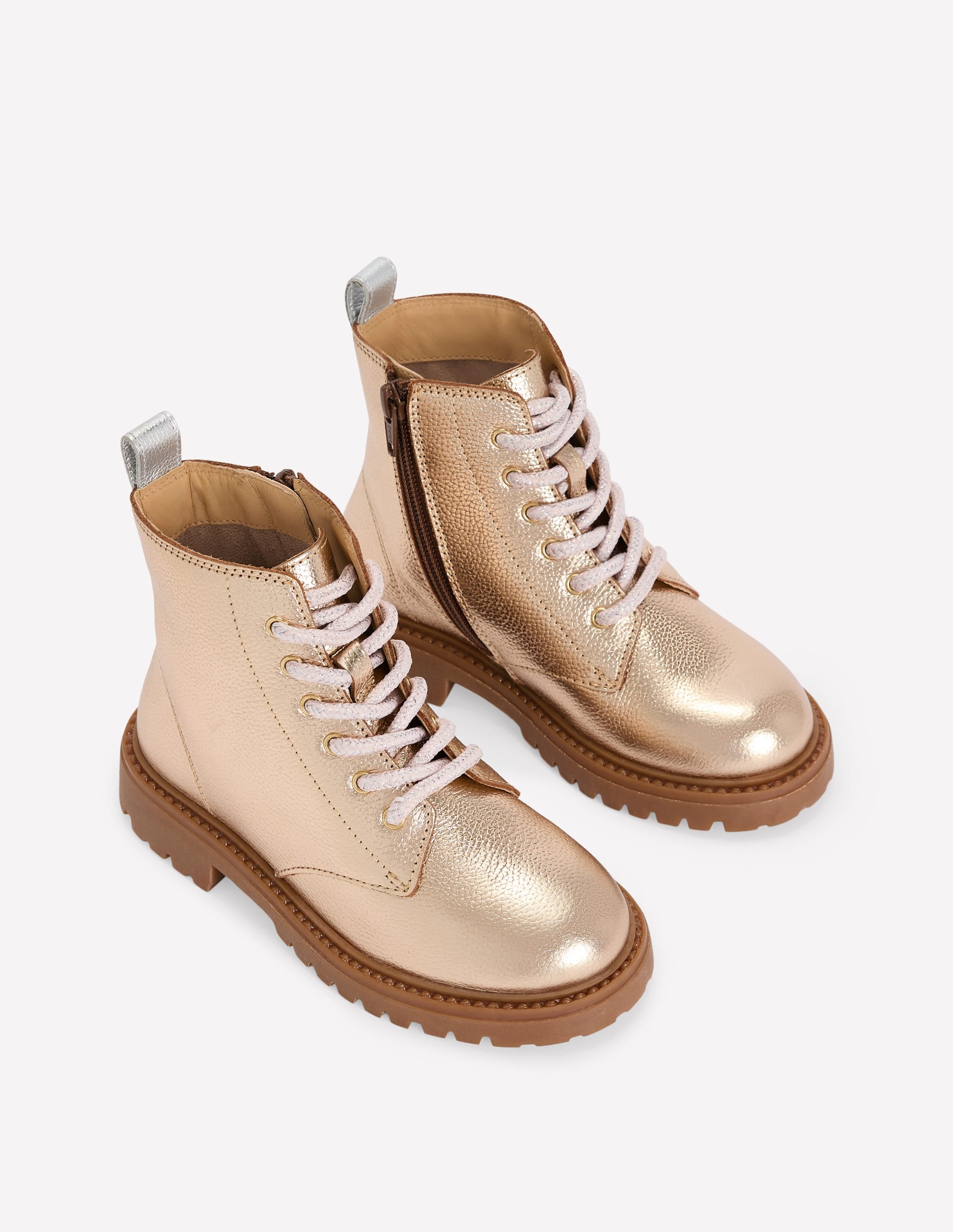 Schnürstiefel mit breiter Sohle-Gold - Image 2