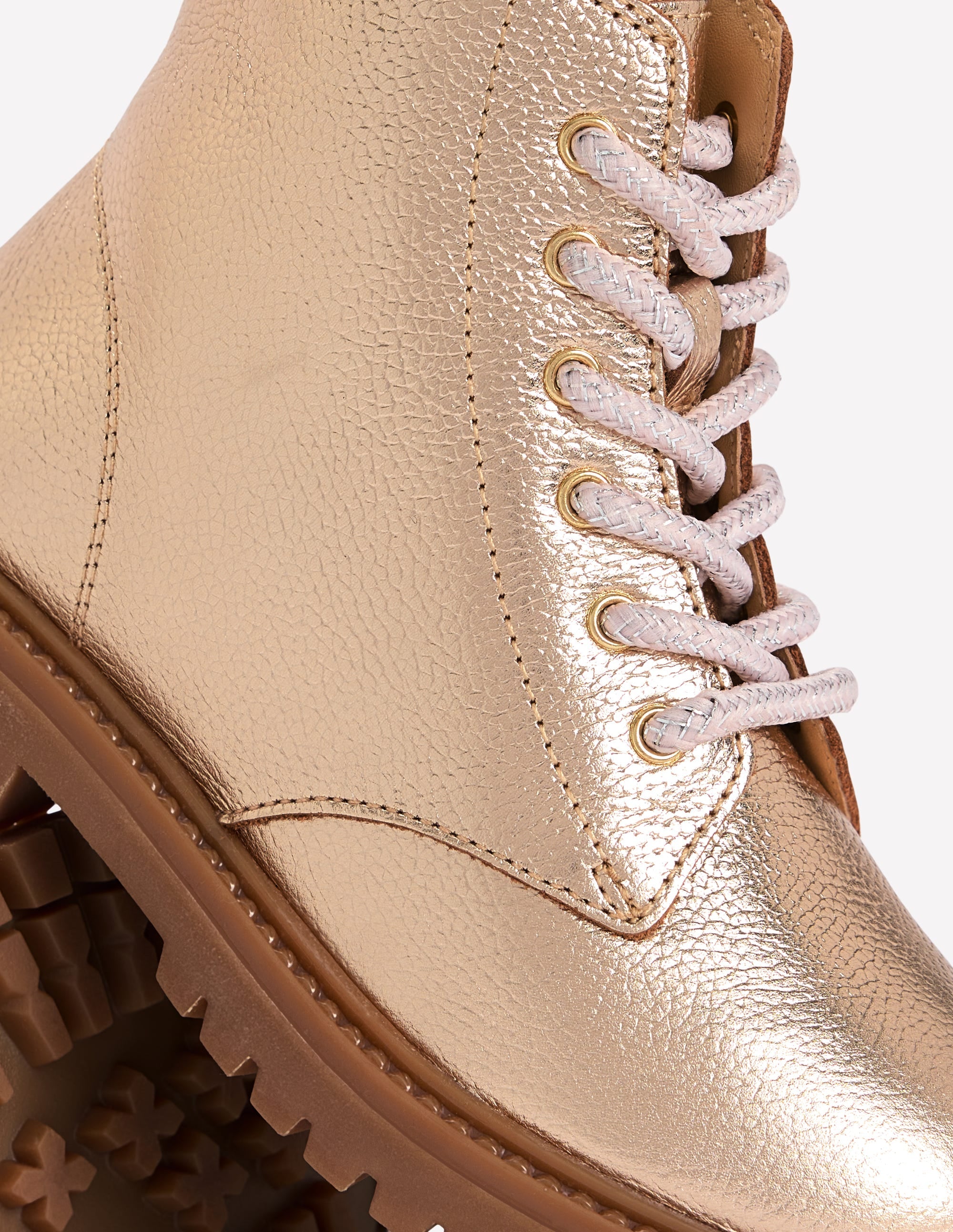 Schnürstiefel mit breiter Sohle-Gold - Image 3
