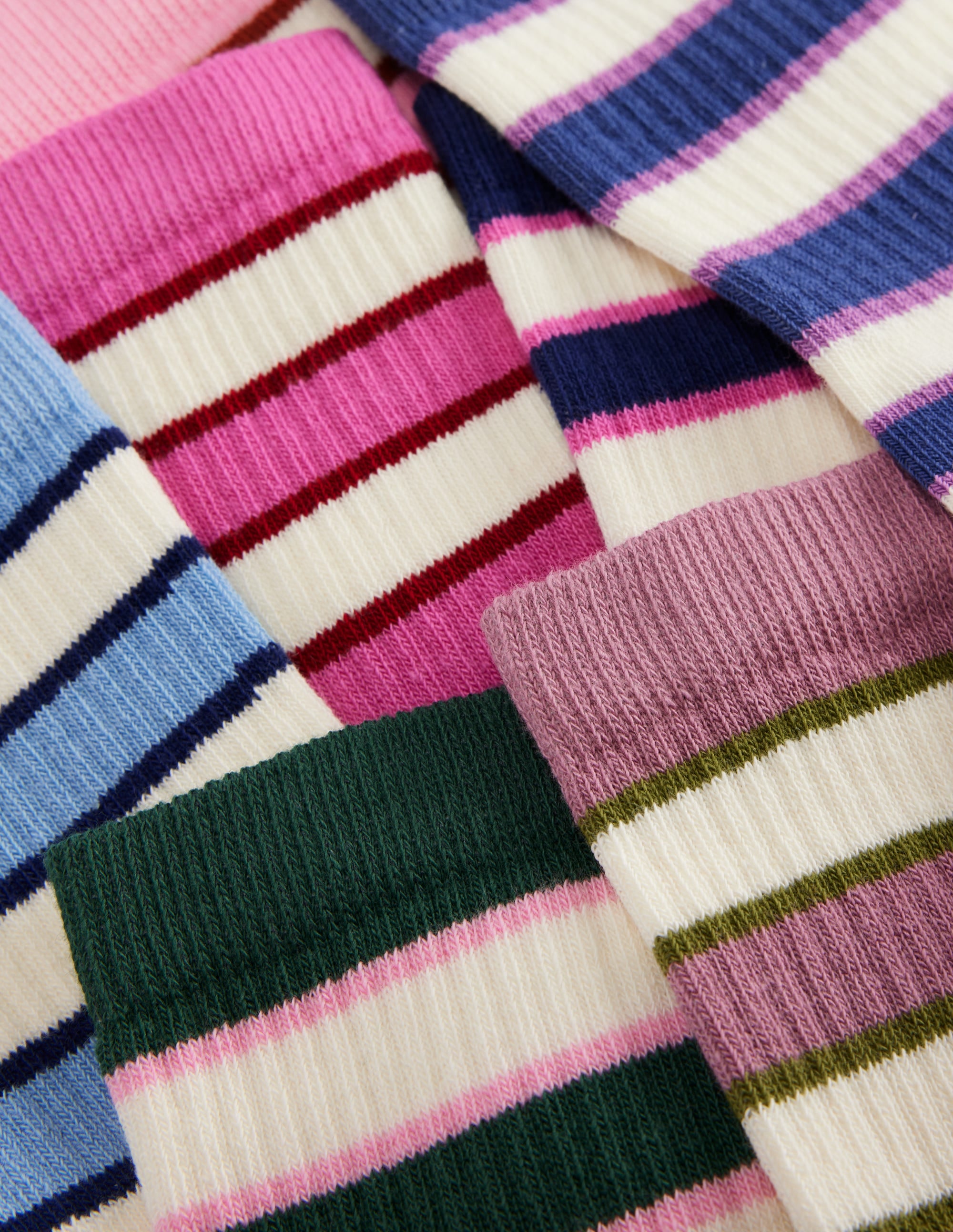 Rippstrick-Socken im 7er-Pack-Bunt Gestreift - Image 2