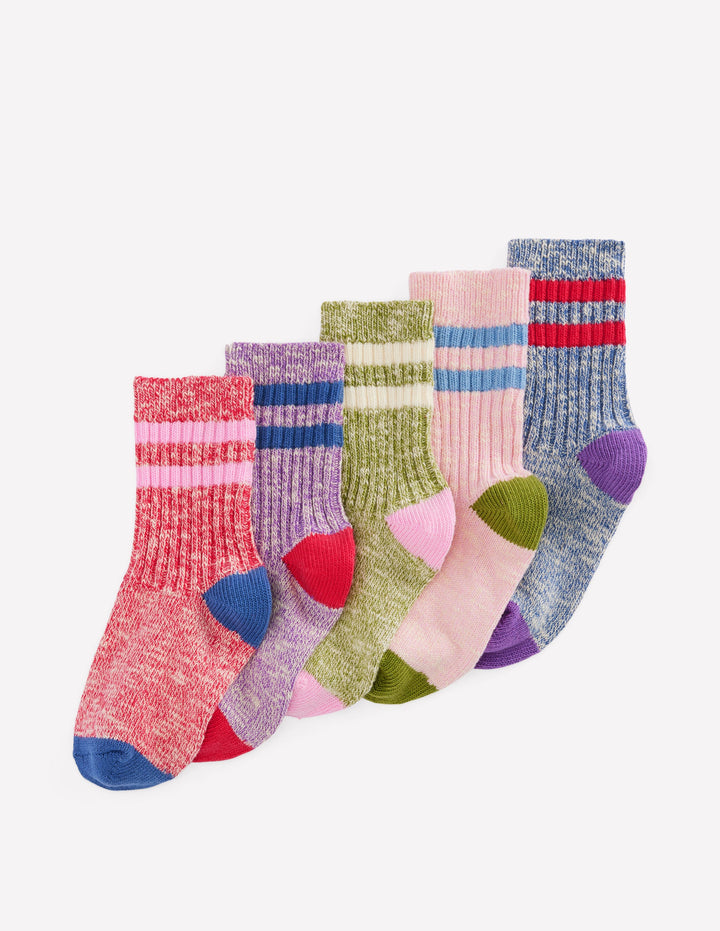 Socken im 5er-Pack-Bunt Gestreift