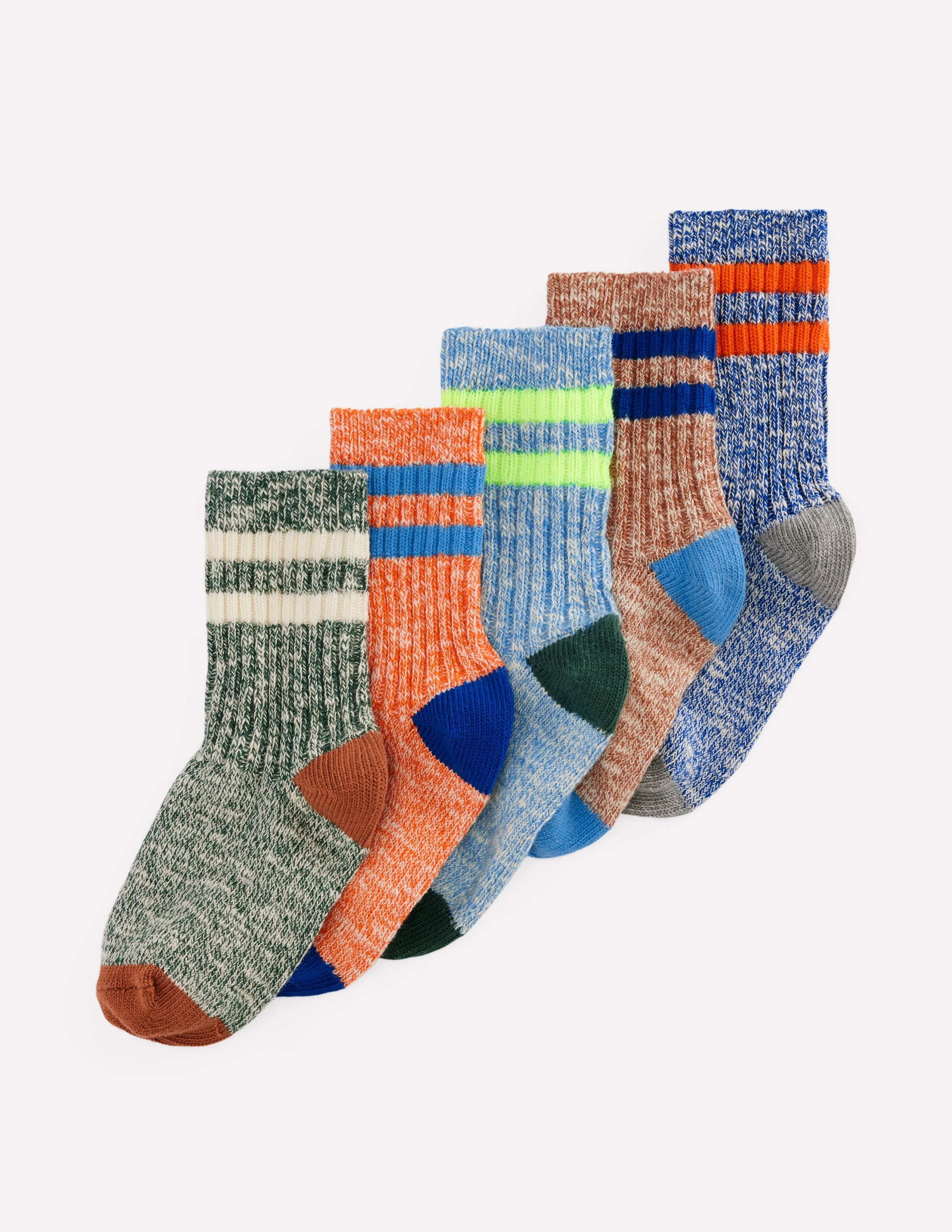 Socken im 5er-Pack-Bunt Gestreift - Image 1