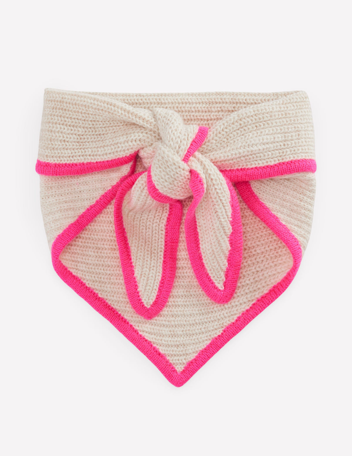 Strickschal im Triangel-Style-Beige Meliert-1