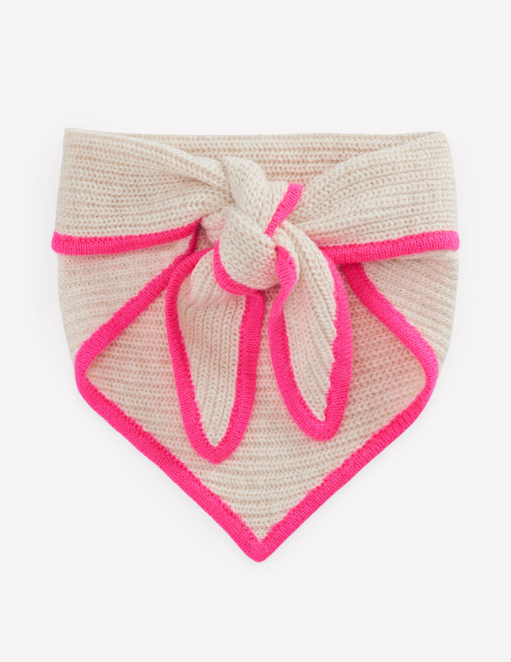 Strickschal im Triangel-Style-Beige Meliert