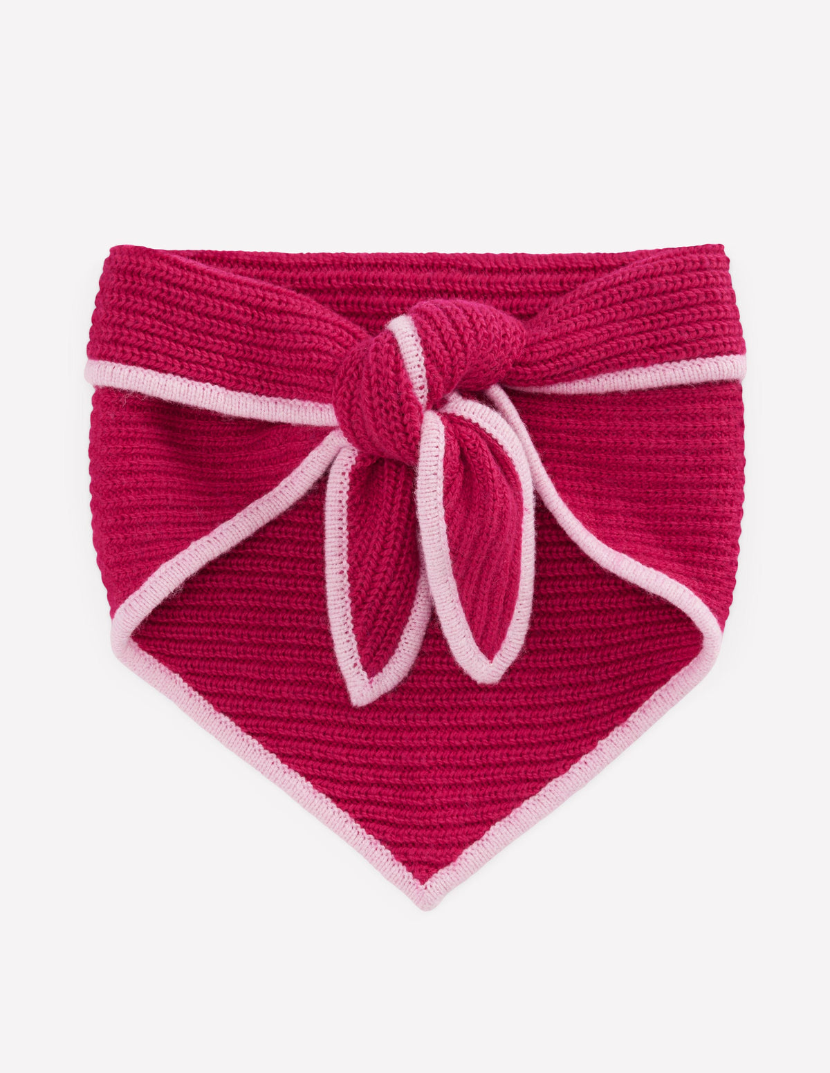 Strickschal im Triangel-Style-Rot Knospen-1
