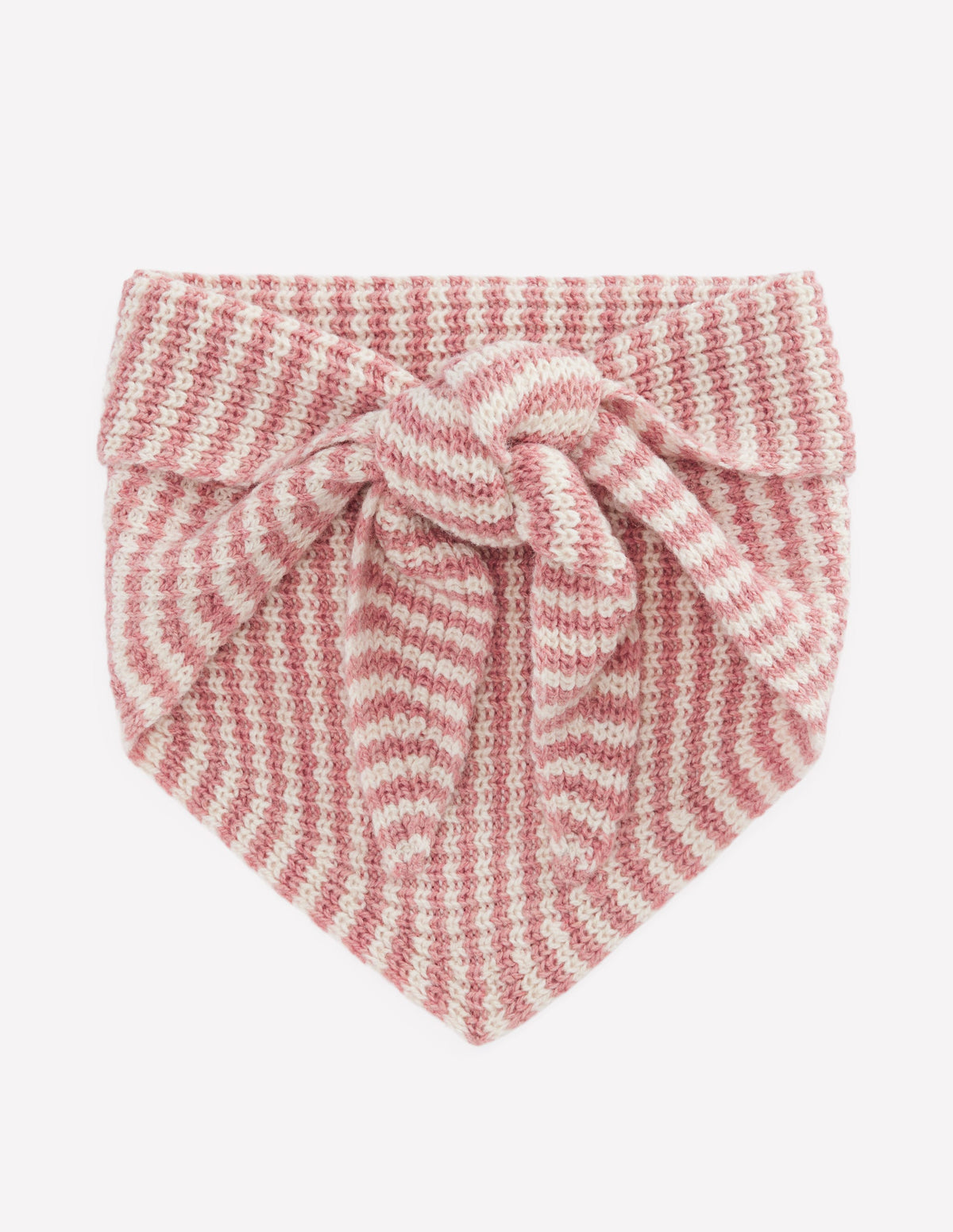 Strickschal im Triangel-Style-Rosa Meliert Streifen-1