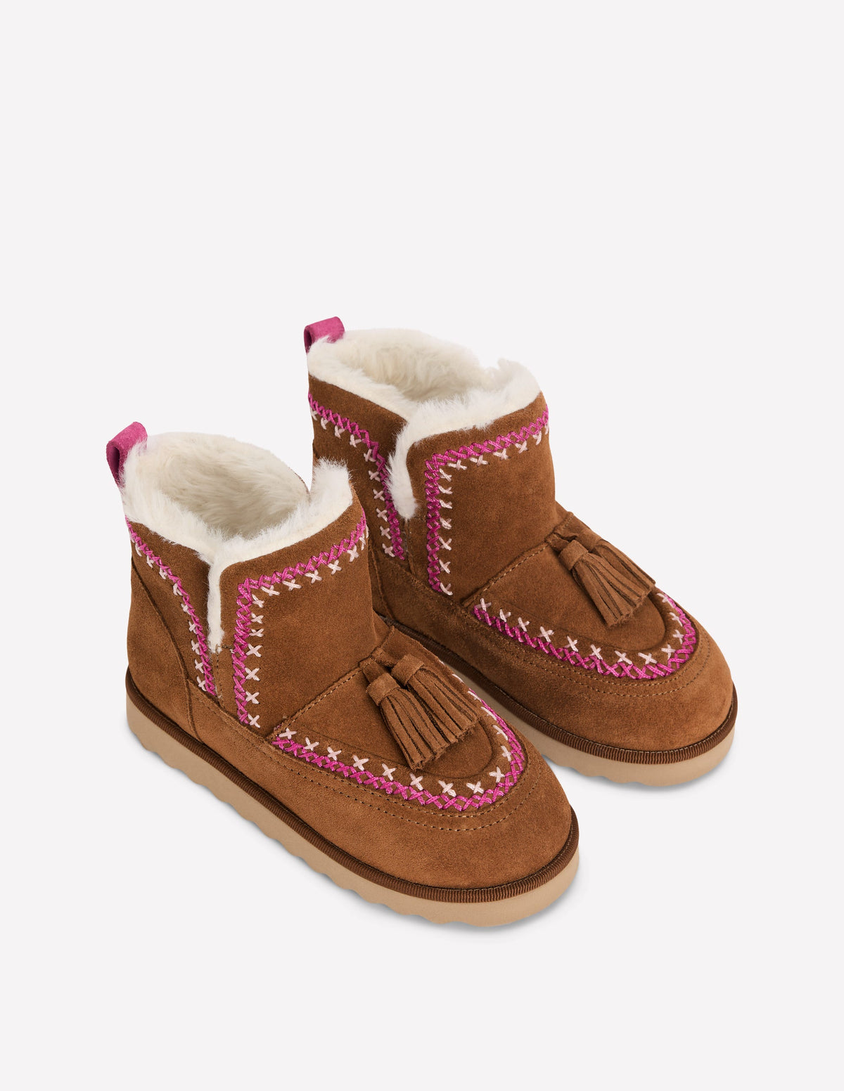 Kuschelige Stiefel mit Stickerei-Hellbraun - Image 2