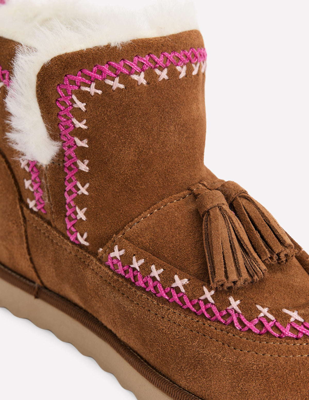 Kuschelige Stiefel mit Stickerei-Hellbraun - Image 3