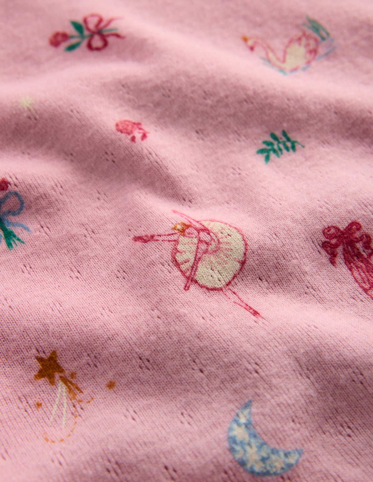 Langärmeliges Oberteil mit Pointelle-Muster-Rosa Schwanensee - Image 3