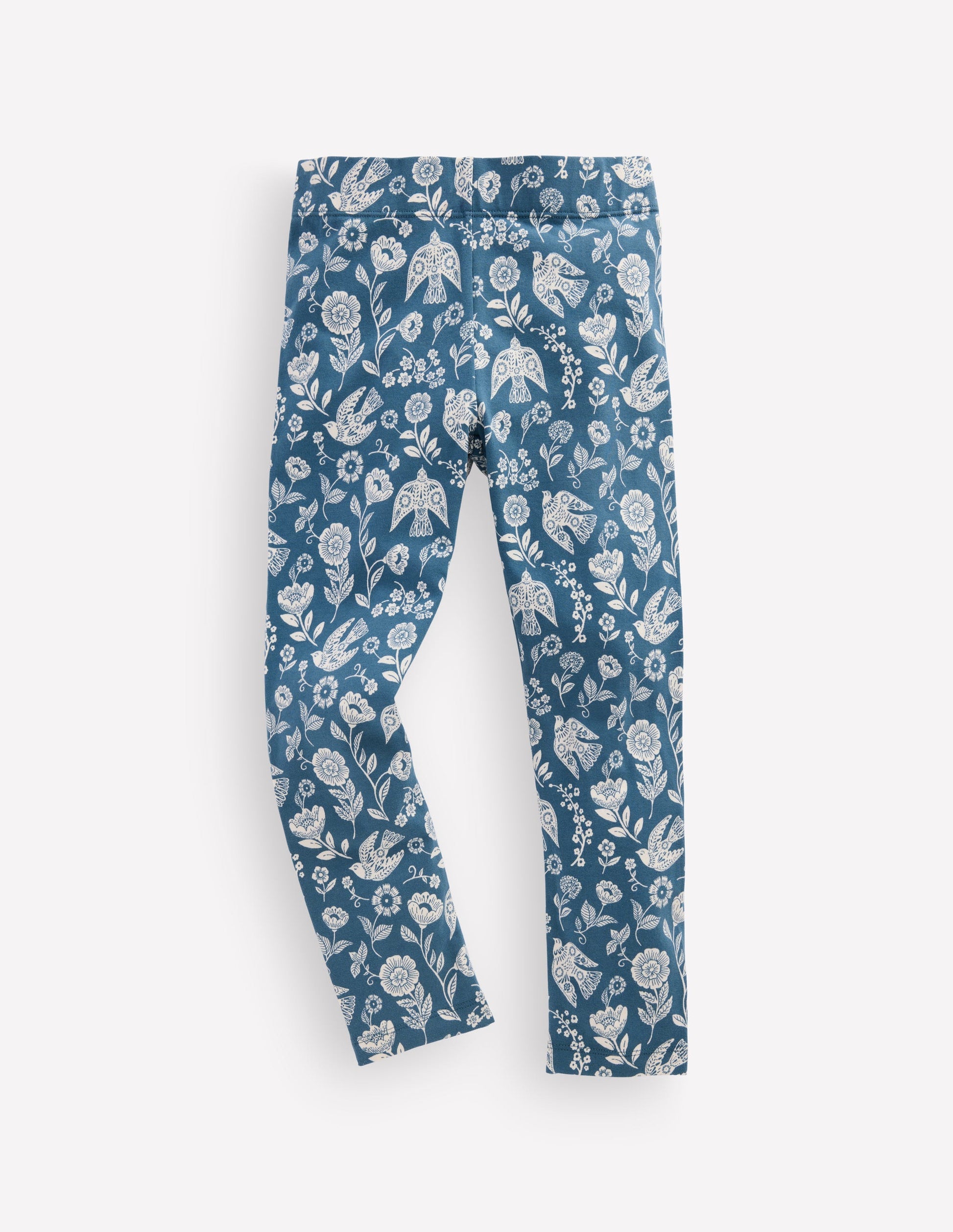 Lustige Leggings-Saphirblau Blumenmuster Blau-1