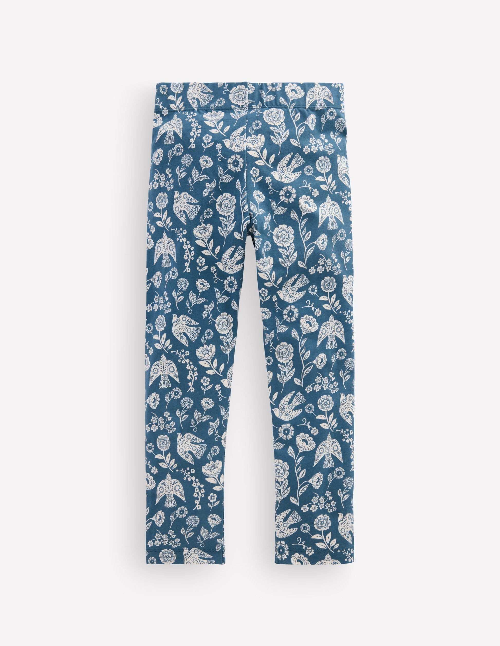 Lustige Leggings-Saphirblau Blumenmuster Blau-2