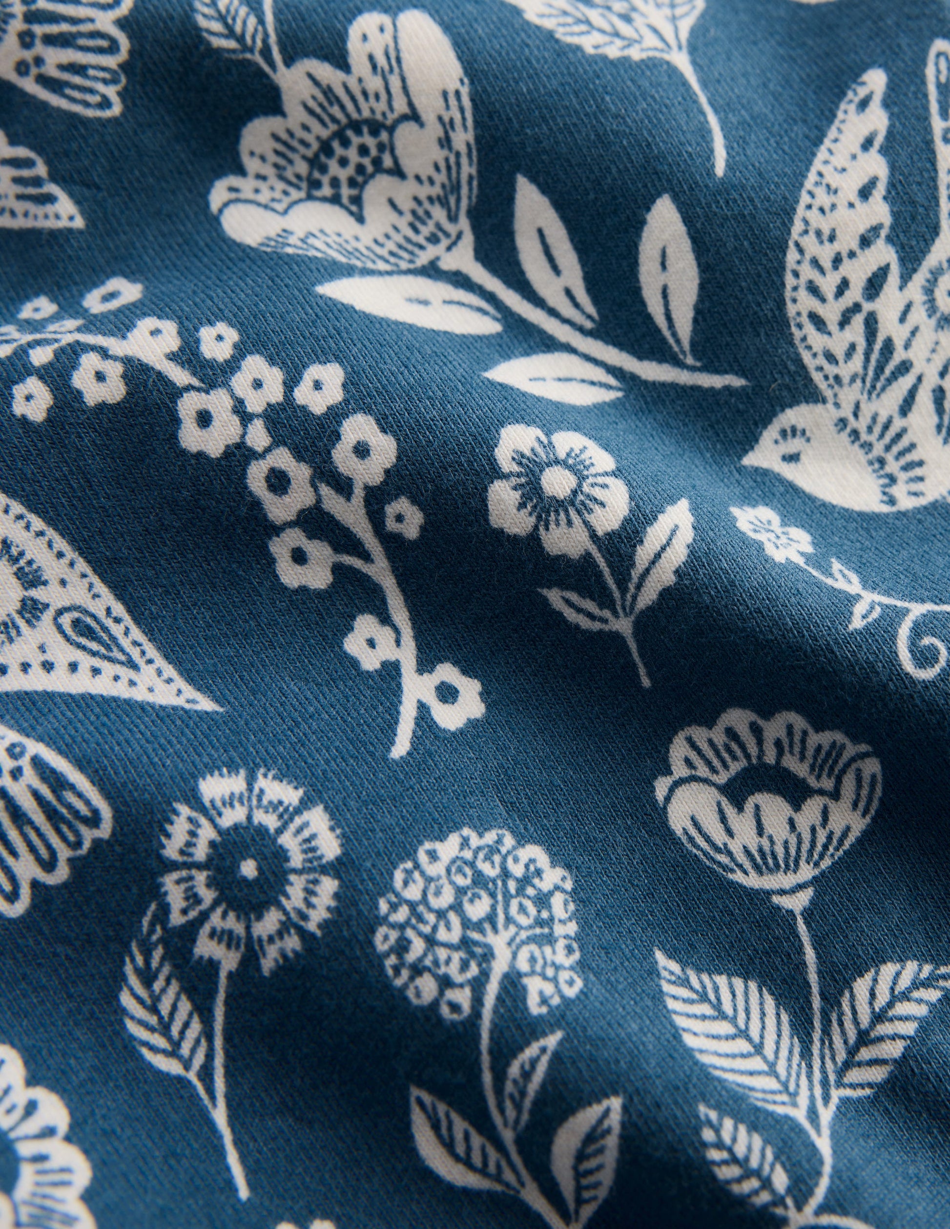 Lustige Leggings-Saphirblau Blumenmuster Blau-3