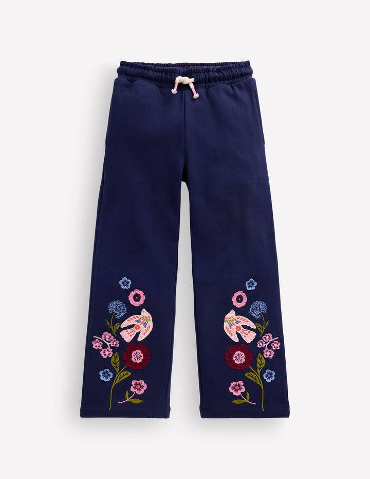 Bobbie Jogginghose mit Applikationen-Navy Vögel