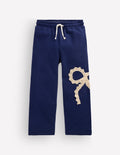 Bobbie Jogginghose mit Applikationen-Marineblau Schleife