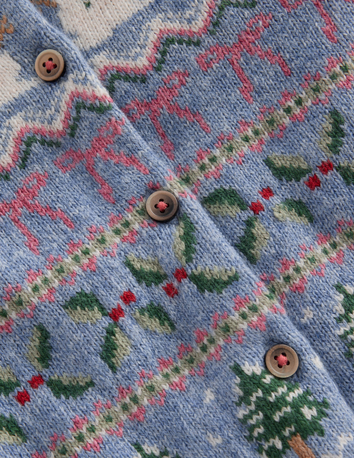 Edie Fair-Isle-Strickjacke-Gletscherblau Verschneite Weihnachten-8