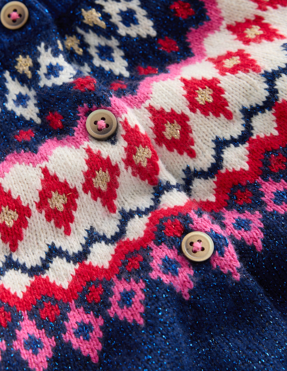 Edie Fair-Isle-Strickjacke-Navy Glitzer-3