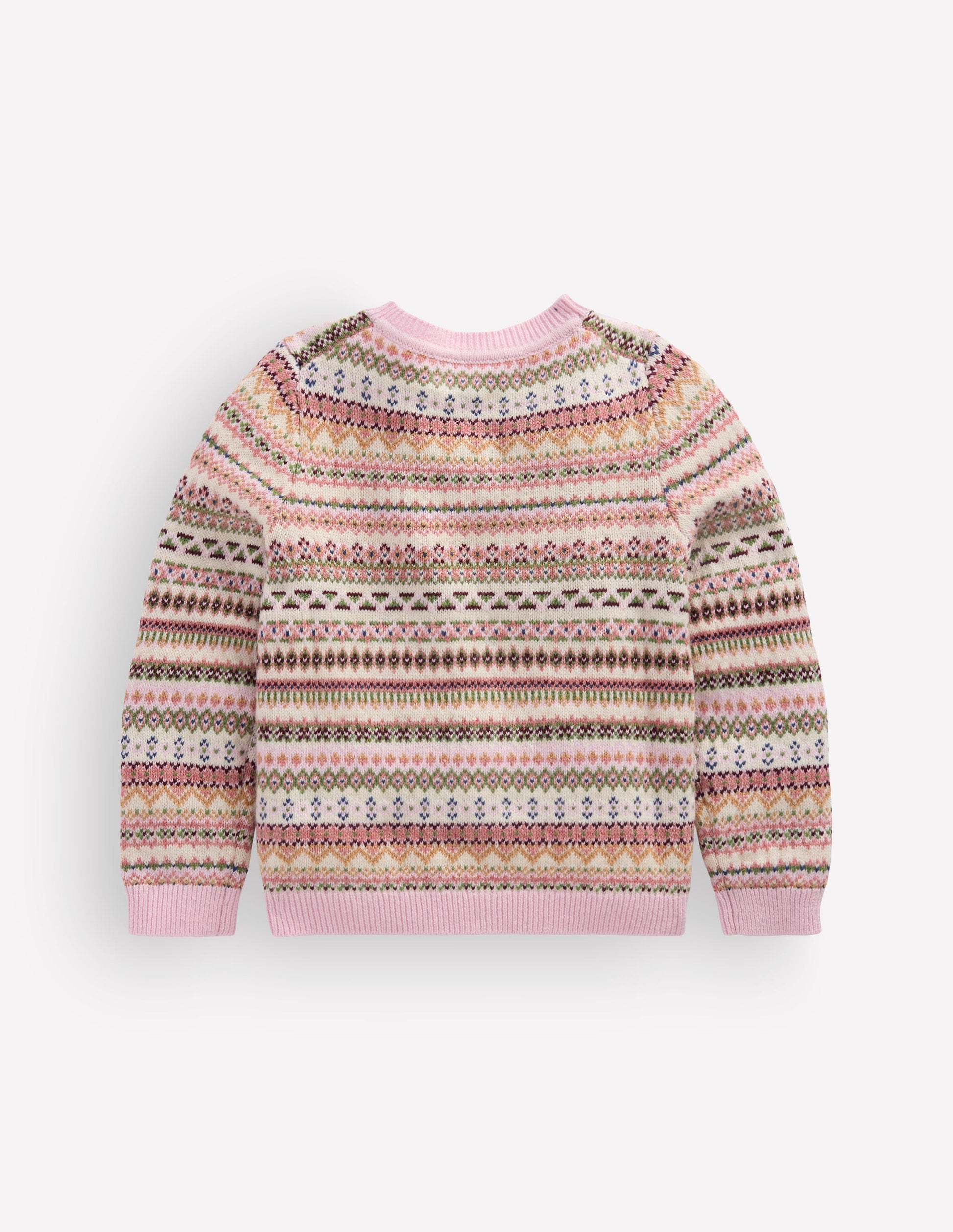 Edie Fair-Isle-Strickjacke-Rosa Heidekraut Fair Isle-4