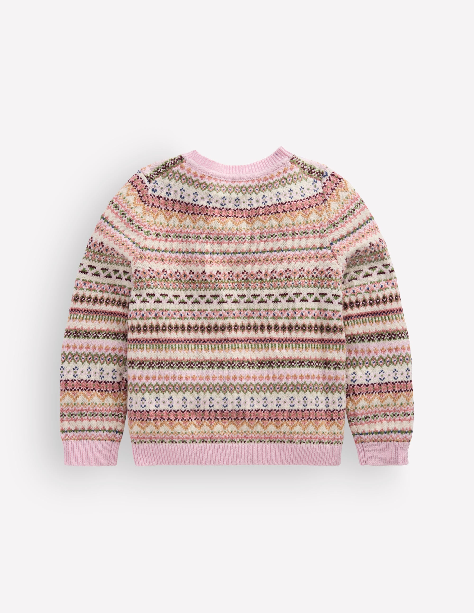 Edie Fair-Isle-Strickjacke-Rosa Heidekraut Fair Isle - Image 4