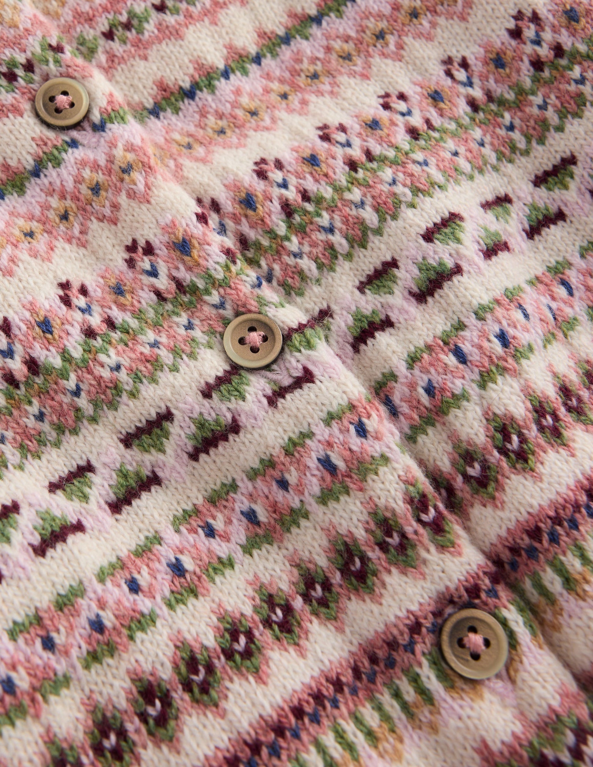 Edie Fair-Isle-Strickjacke-Rosa Heidekraut Fair Isle-5