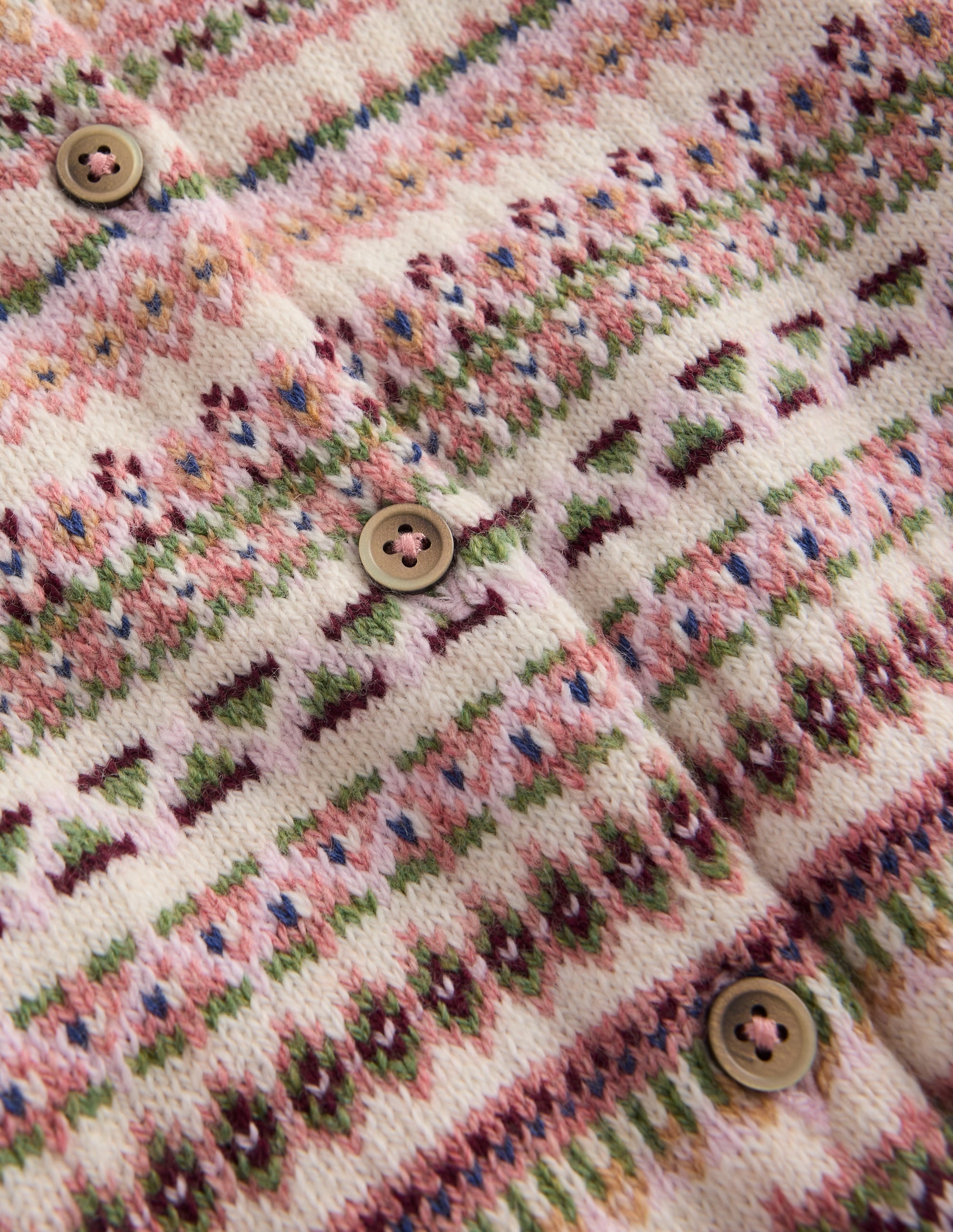 Edie Fair-Isle-Strickjacke-Rosa Heidekraut Fair Isle - Image 5