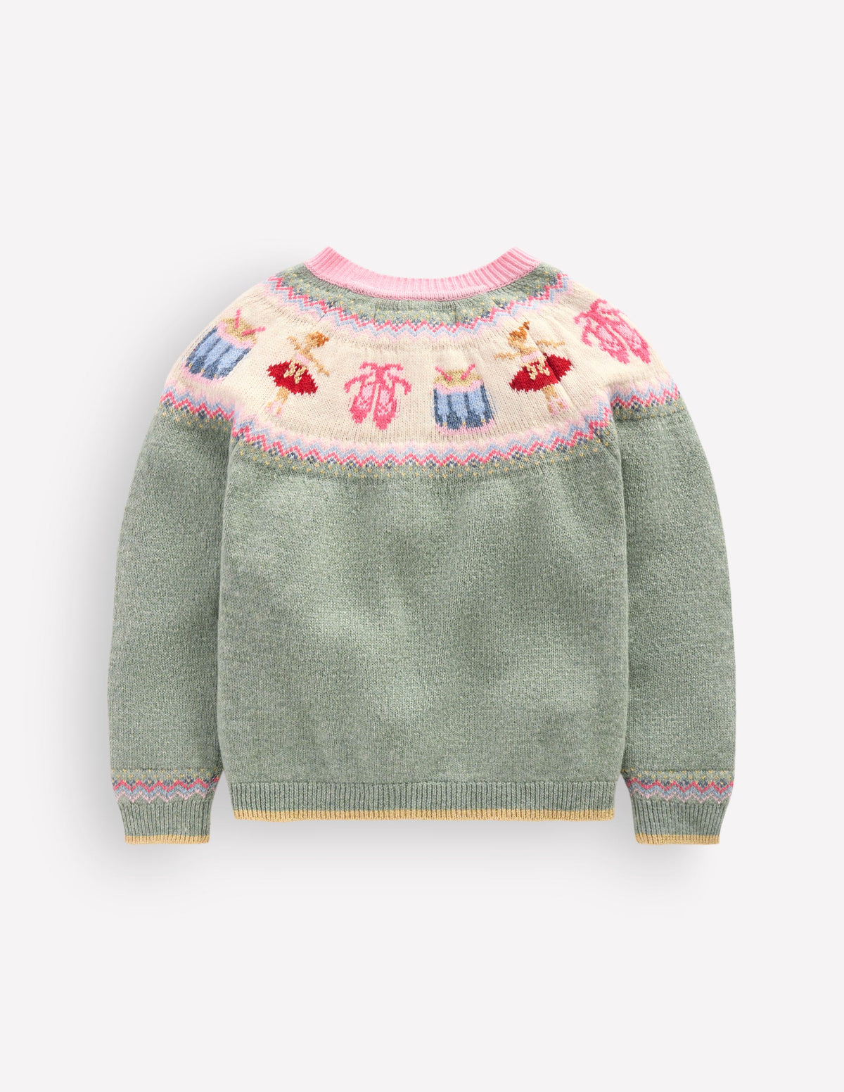 Edie Fair-Isle-Strickjacke-Zultanite Grün Polar-Post - Image 3