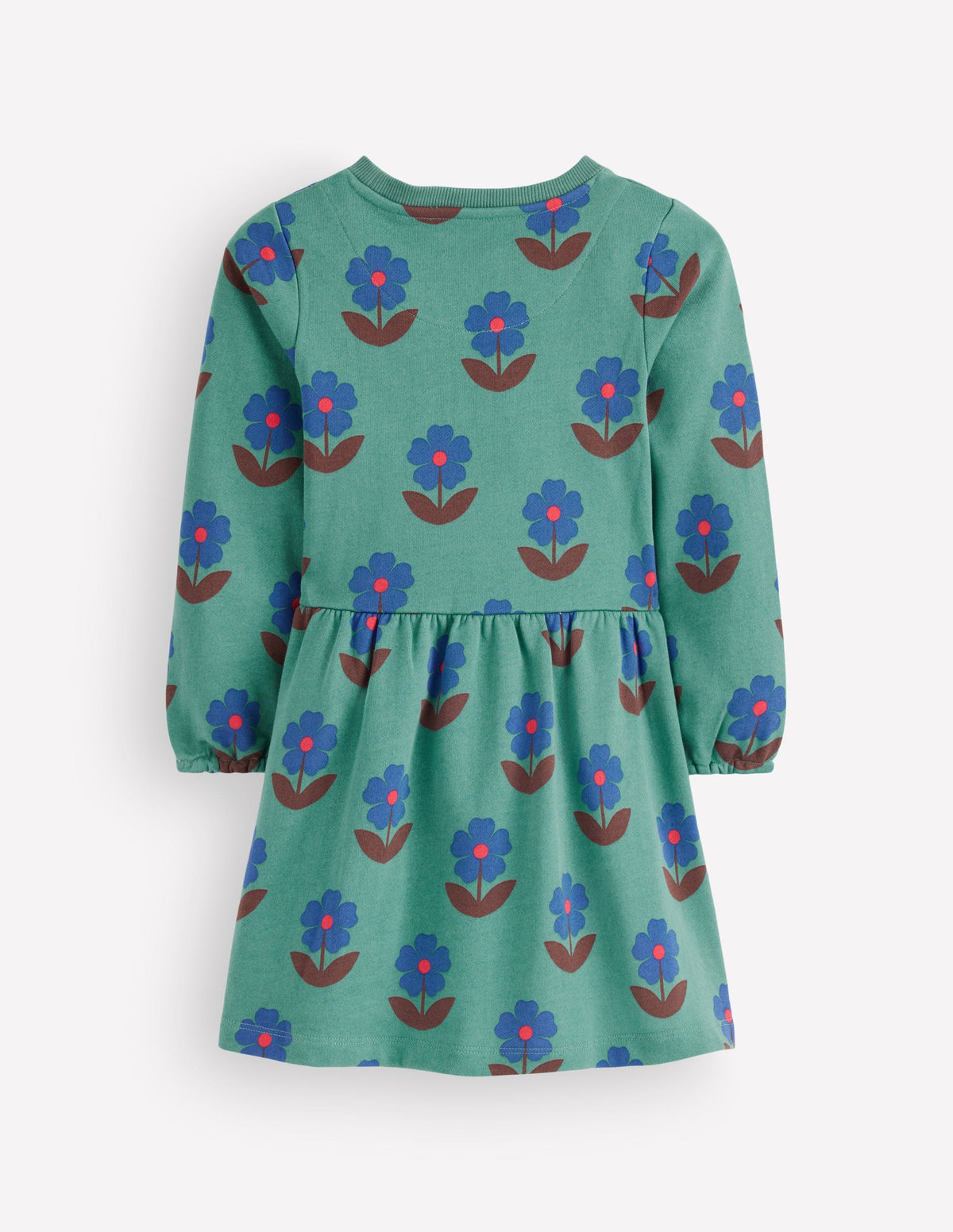 Minna Sweatkleid-Grün Blumenstempel - Image 2
