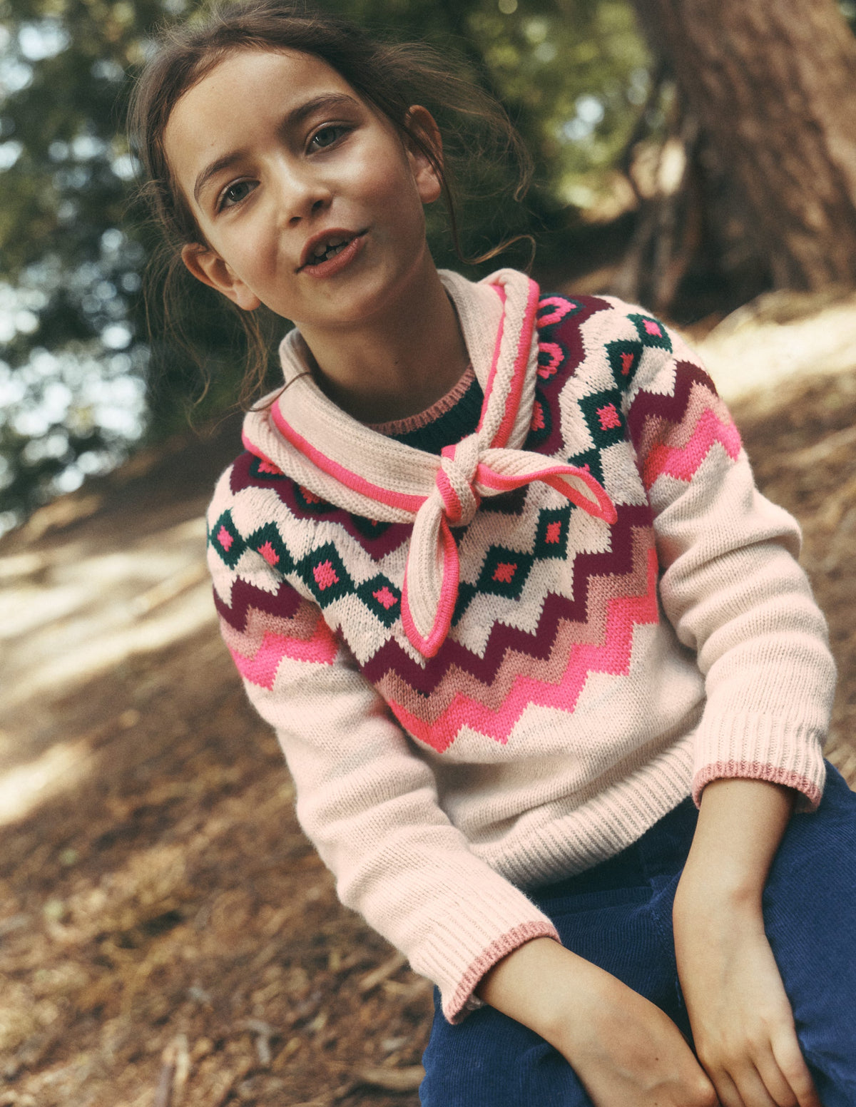Eleanor Fair-Isle-Pullover-Beige Meliert - Image 1