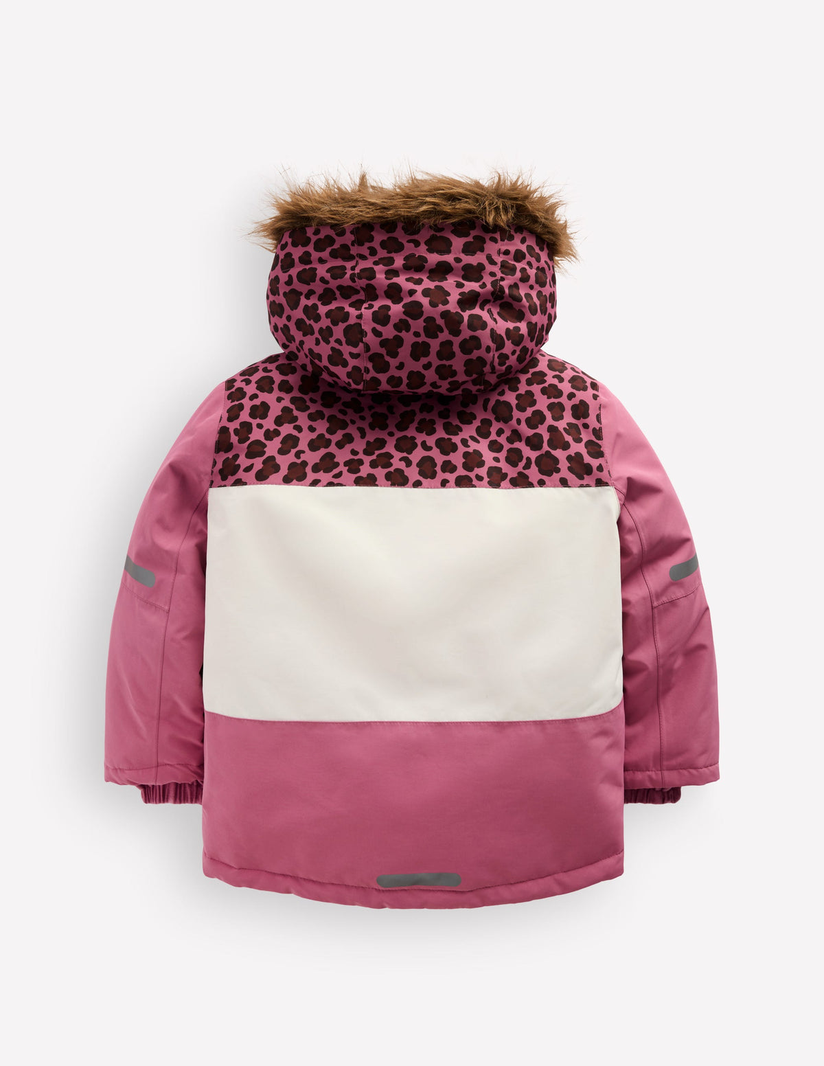 Wasserdichter Allwettermantel-Rosa Heide Leopardenmuster-2