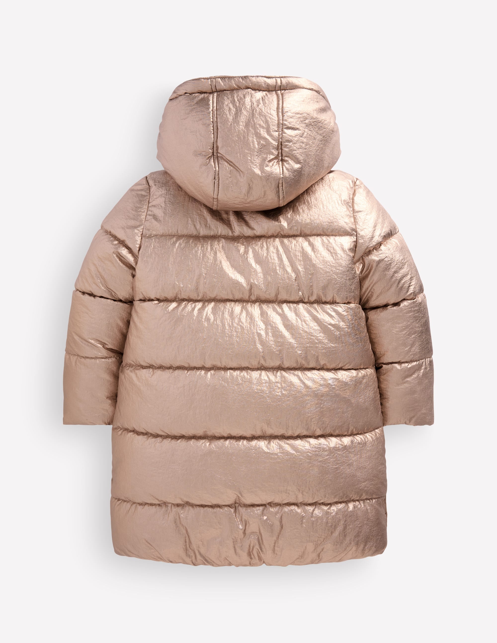 Wattierte Jacke in langer Form-Antikes Messing - Image 8