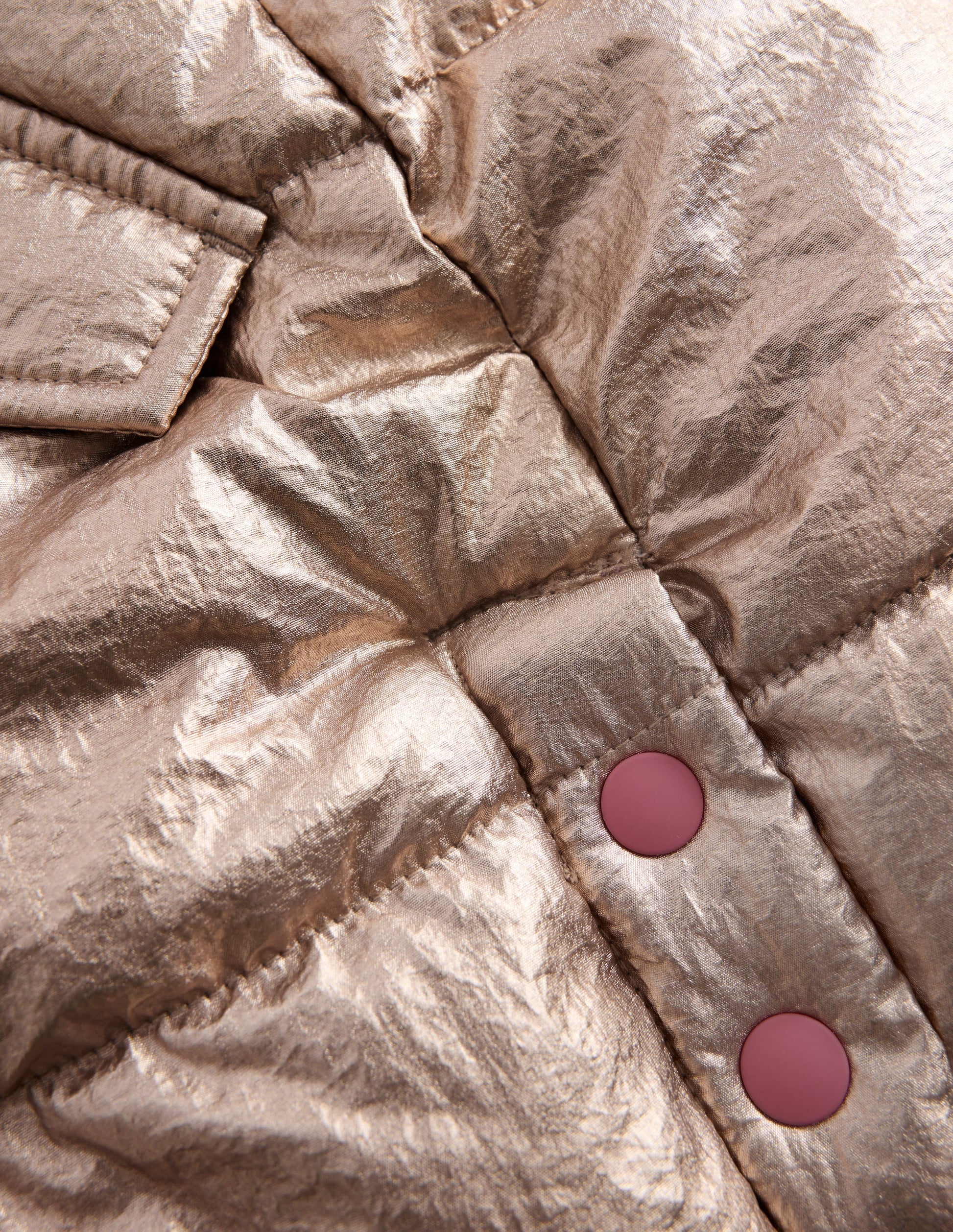 Wattierte Jacke in langer Form-Antikes Messing-9