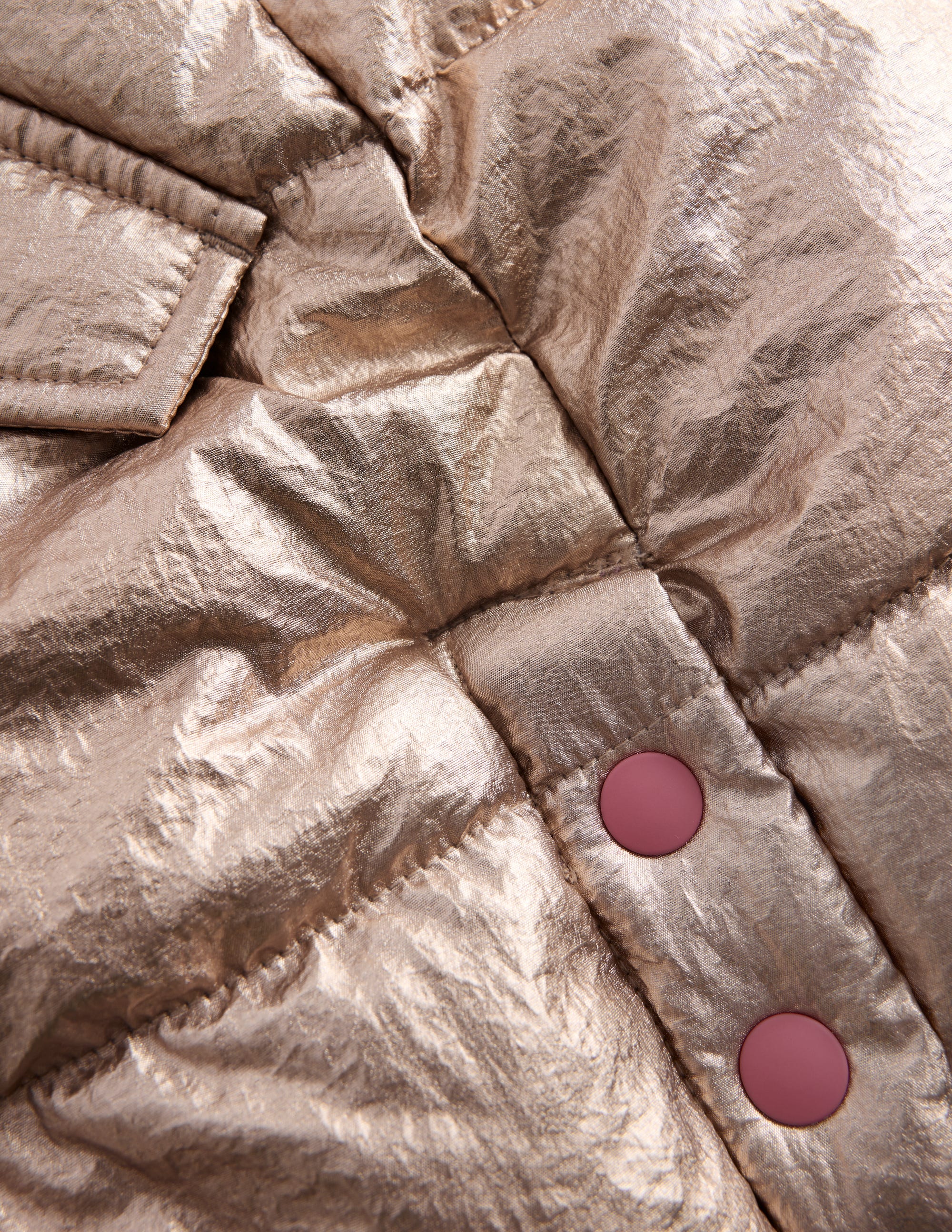Wattierte Jacke in langer Form-Antikes Messing - Image 9