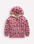 Wendbarer Teddy-Kapuzenpullover-Staubrosa Sprießender Garten