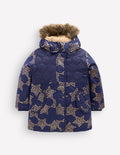 Joni Gesteppter Parka-Schuluniform-Marineblau Folienstern