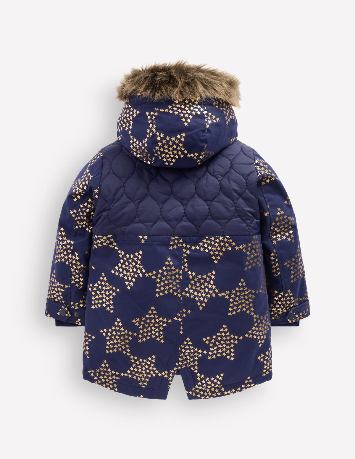 Joni Gesteppter Parka-Schuluniform-Marineblau Folienstern - Image 2