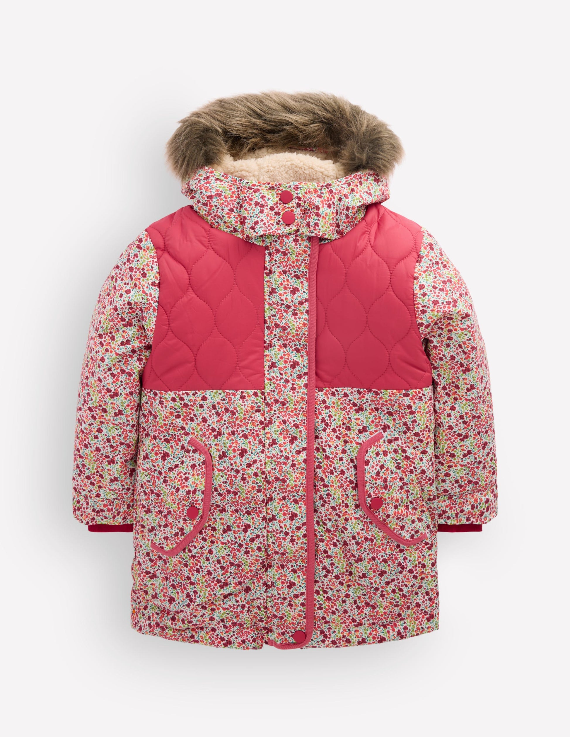 Joni Gesteppter Parka-Blumenmuster-1