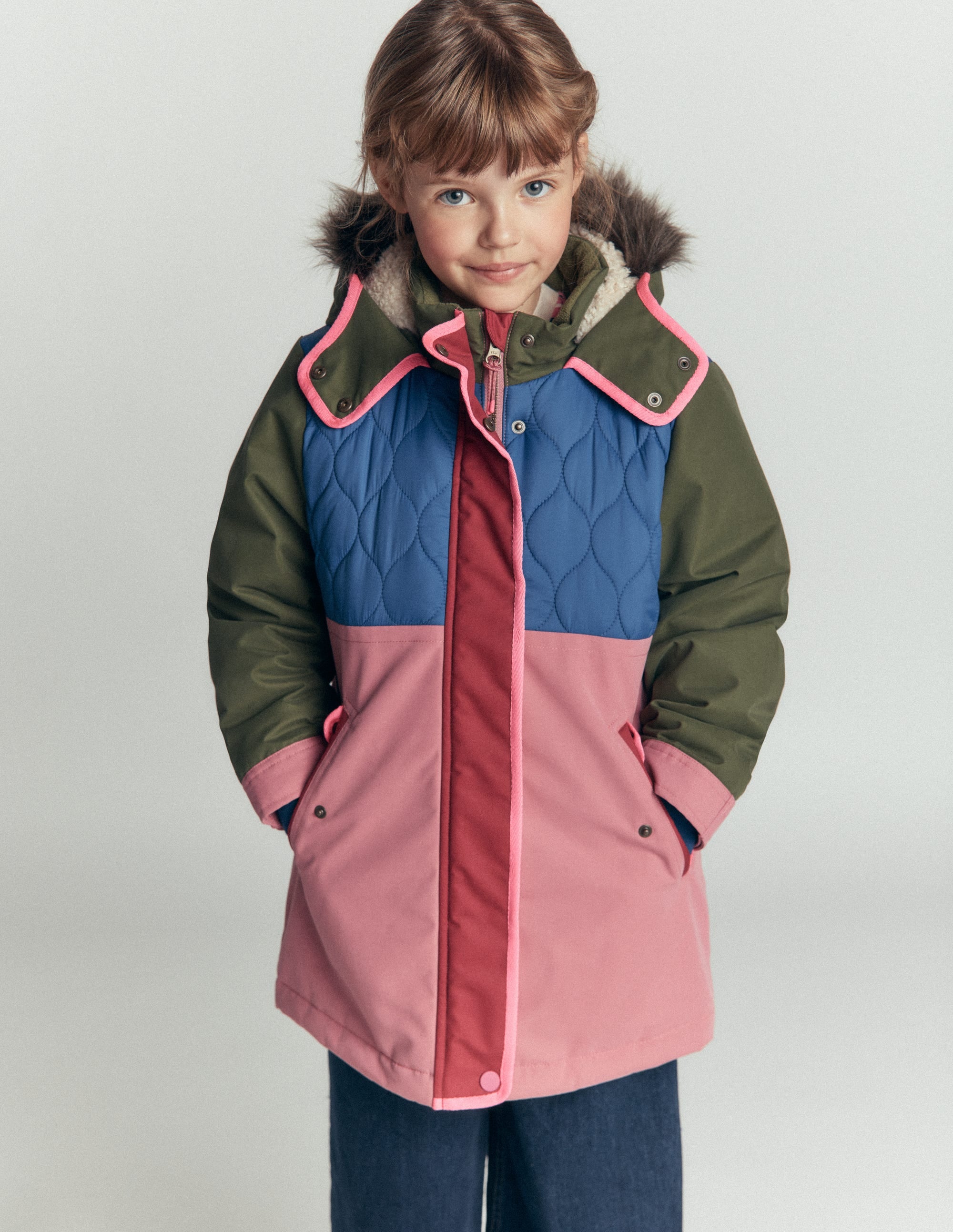 Joni Gesteppter Parka-Bunt, Blockfarben - Image 2