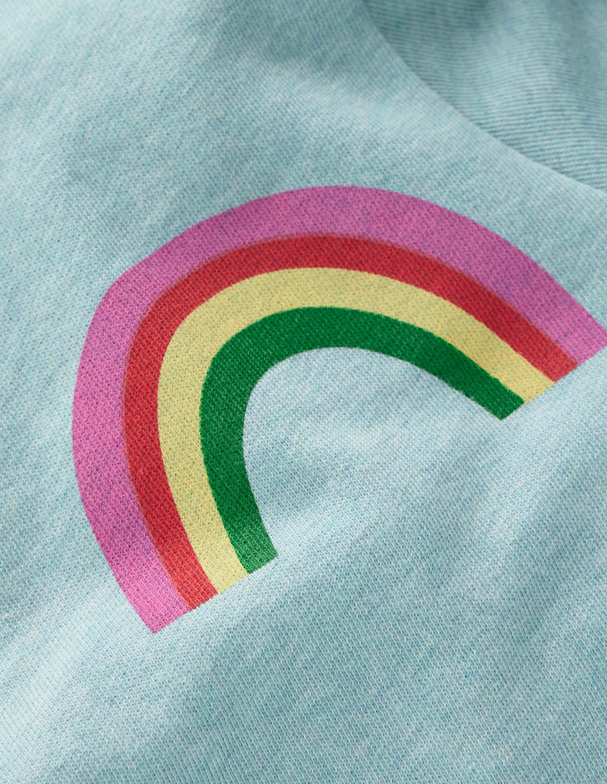 Lustiges Set mit Sweatshirt-Tunika-Blau mit Regenbogen - Image 3