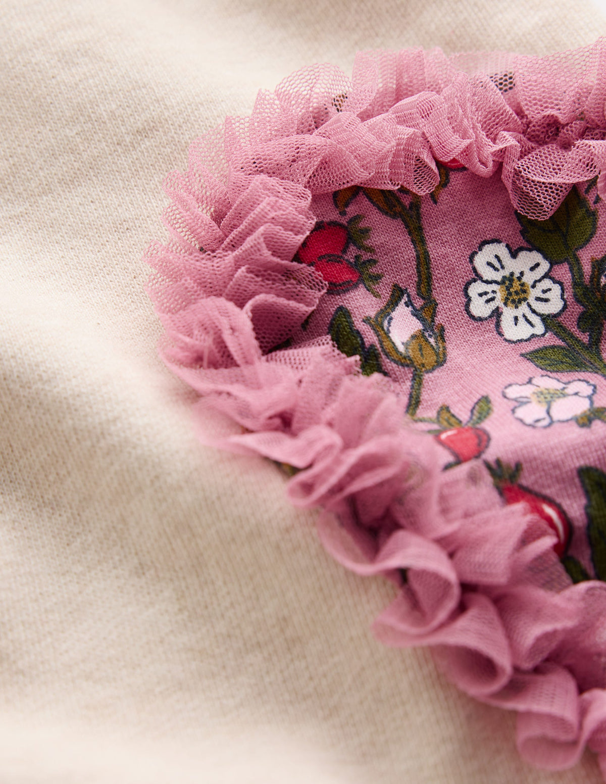 Ensemble avec tunique-sweat fun-Cœurs avoine - Image 3