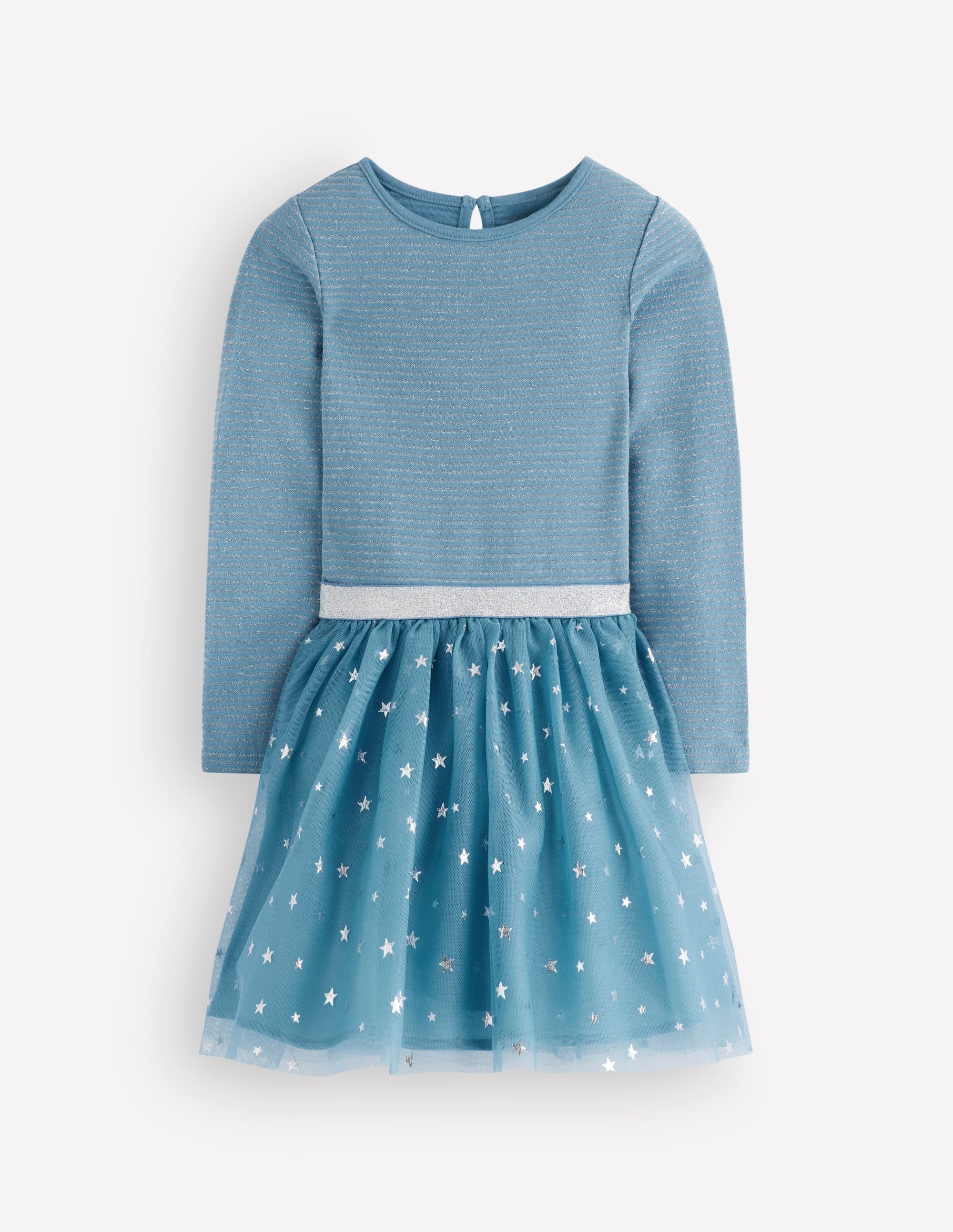 Kleid aus Tüll-Mix zum Herumwirbeln-Elektrisierendes Blau Konfetti - Image 1